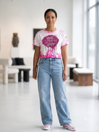 "Chromatic Minds" Your Learning Grow Cropped Graphic Tee
